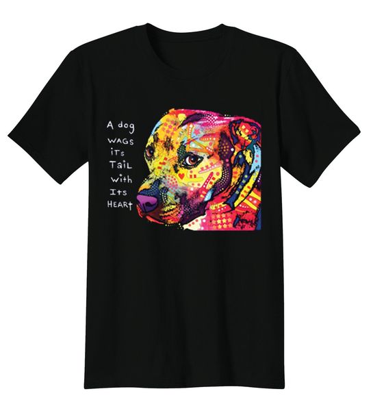 

gratitude pitbull puppy a dog wags ittail dog lovers funny t-shirt teecool casual pride t shirt men fashion tshirt