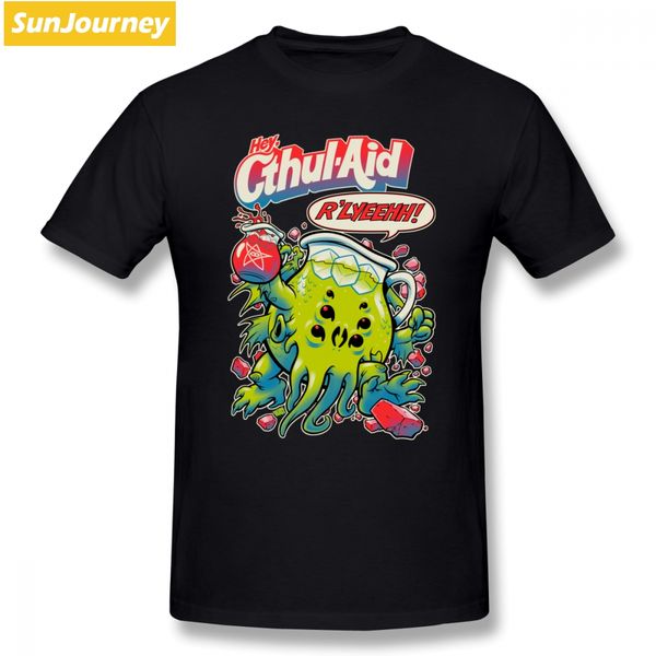 

cthulhu cartoon men t shirt oversize o-neck cotton short sleeve custom men's shirt