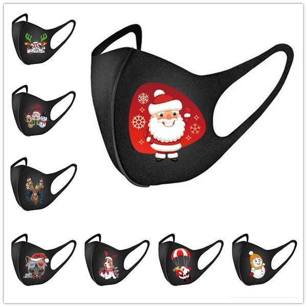 

маски рождество 3d printed лица унисекс дизайнерские маски санта-клауса элк снеговик черное лицо пылезащитные велоспорт мода рот-муфельной о, Blue