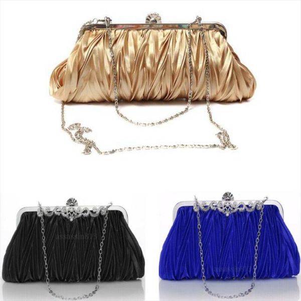 

evening bags women lady satin crystal bridal handbag clutch party wedding purse evening bag drop shipping