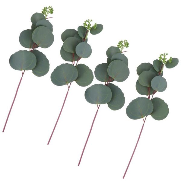 

green artificial bouquet fake grass eucalyptus faux plant for home shop decor