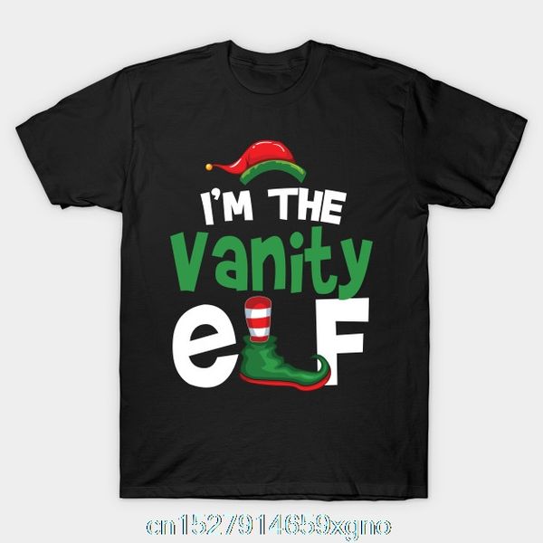

printed i'm the vanity elf christmas family matching pj t-shirt men t shirt cotton tshirt o-neck short-sleeve women t-shirt