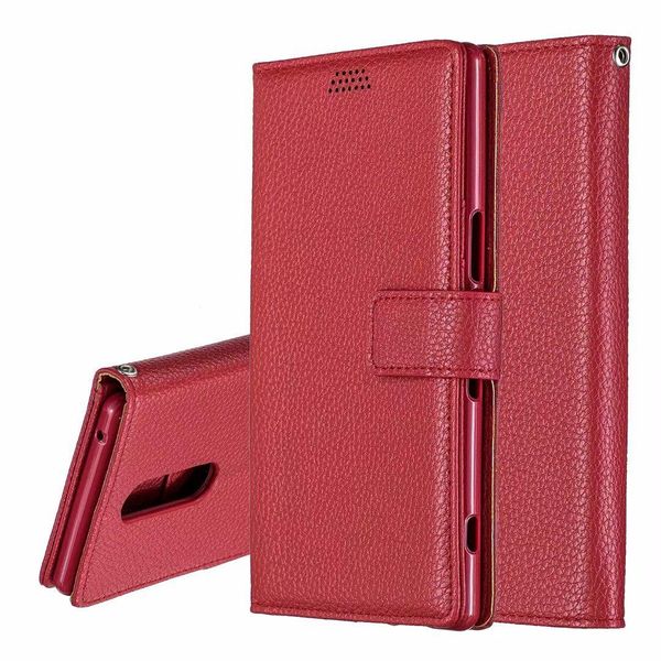 

high quanlity lychee wallet leather phone cases case for sony xz4 compact xa3 ultra l3 xz3 xa3 l2 plus