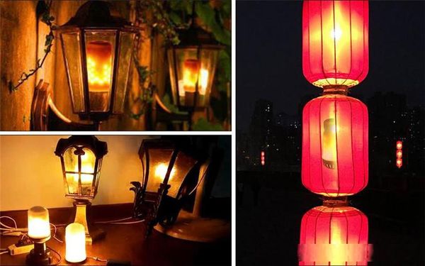 

e27 b22 led flame lamps fire effect light bulb e14 110v 220v flickering emulation flame lights e12 e26 leds corn bulb new year
