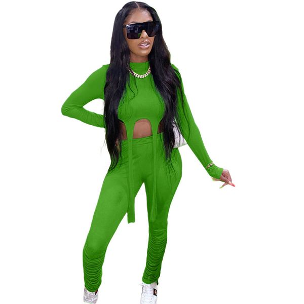 

women designer stacked pant tracksuits casual 2 piece solid color trousers stylish spring autumn two pieces outfit, White