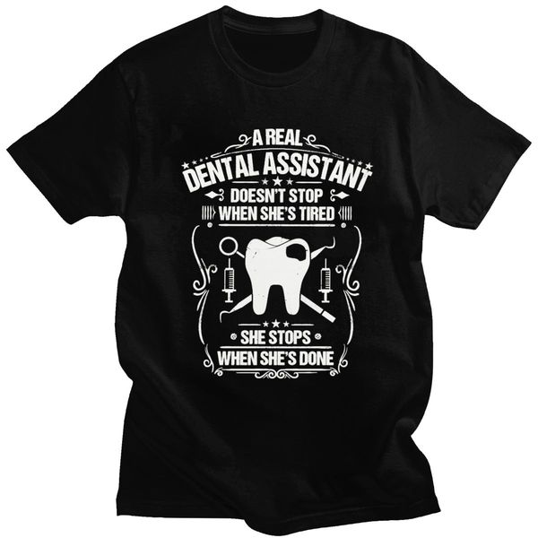 

fashion dental assistant t shirt men short sleeve dentist t-shirt dentistry hygienist tshirt 100% cotton slim fit tee gift