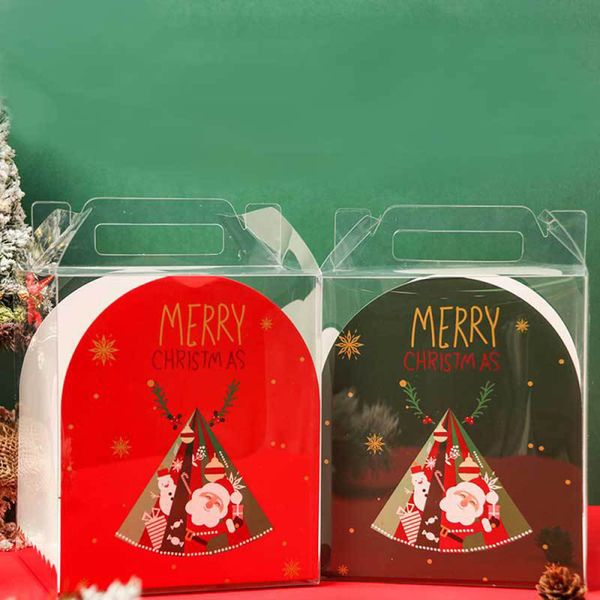 

santa claus pattern christmas gift packaging box diy baking cookies decoration case