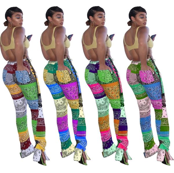 

women pants slim different color stitching high waist split ends ladies new fashion sports trousers j965, Gray