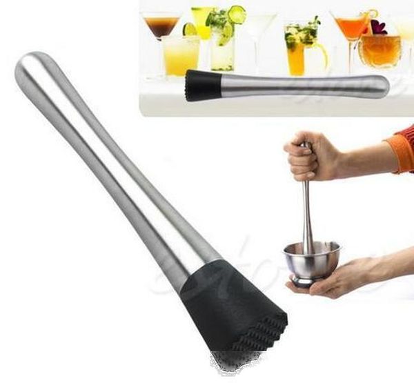 

new arrive cocktail muddler stainless steel bar mixer barware mojito cocktail diy drink