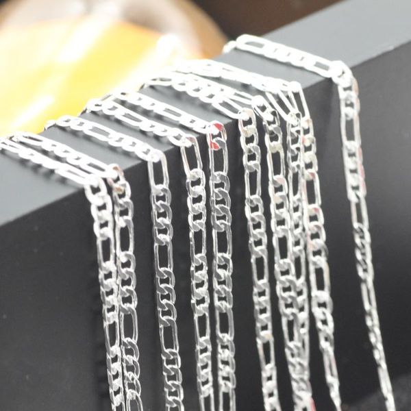 

chains 4mm figaro necklace temperament charm women's clavicle chain, Silver