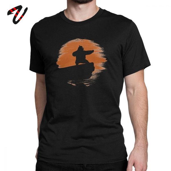 

взрослый tops kung fu panda мужчины футболки оранжевый panda внутренний мир весёлые 100% хлопка с коротким рукавом тройники китайский стиль