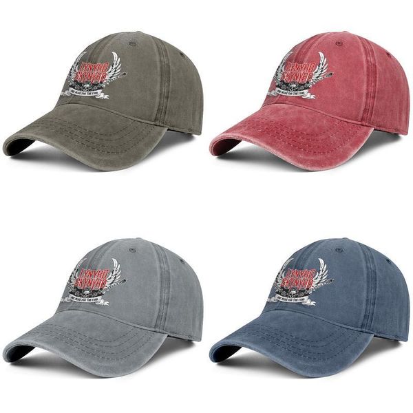 

one more for the fans lynyrd guitar skynyrd fashion denim baseball cap cool washed dad hat adjustable vintage ball baseball logo, Blue;gray
