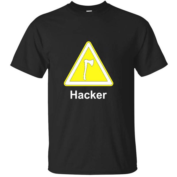 

caution hacker tshirt harajuku comics men t shirt clothing t-shirt men women hiphop