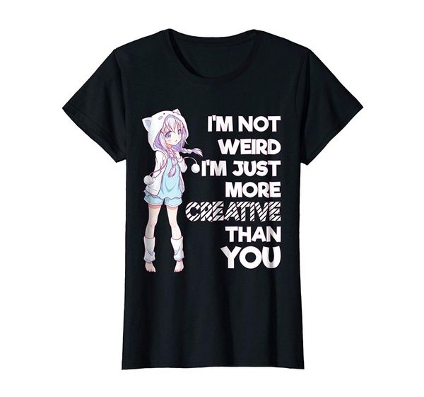 

i'm not weird i'm creative anime inspirational fashion 2019 summer new men cotton 3d print t shirts