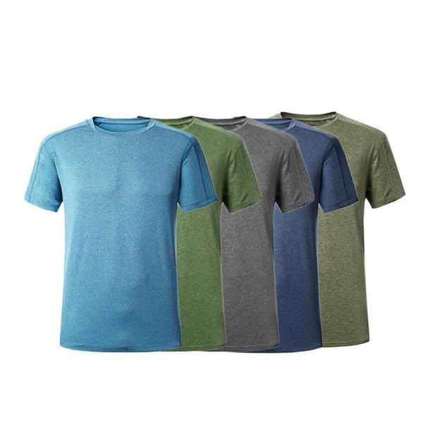 

стимулирование сбыта мужчины спорт открытый тонкий quick dry футболка с коротким рукавом продам crew neck tee оптовая ну, Gray;blue