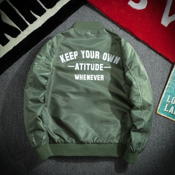 

печатные куртки мужские корейский стиль модный куртка осенняя куртка пилот все-матч свободный бейсбол равномерное спортивный student2020, Black;brown