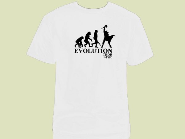 

2019 thor evolution vikings evolve 100% cotton customized white graphic t-shirt