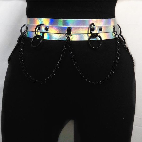 

sishion 2020 нового прибытие панк ремни vd1358 black silver chain пояс для женщин ladies танцевального корсета пояса, Black;brown