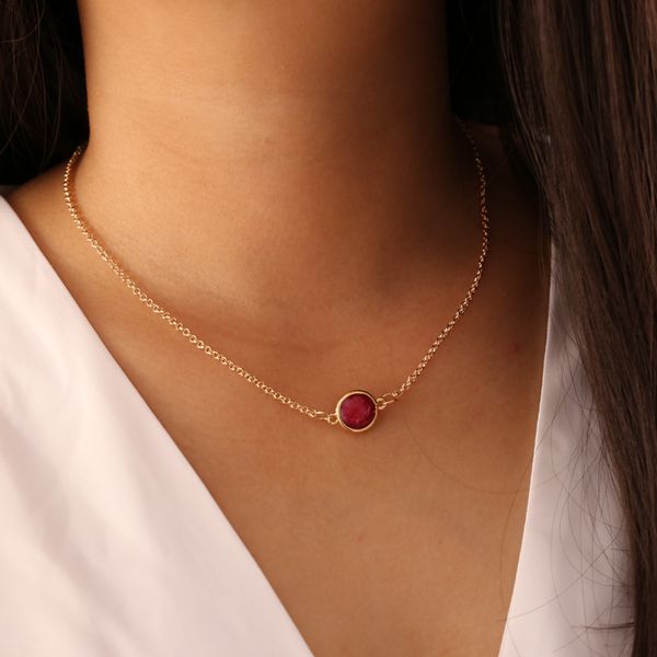 

pendant necklaces semi precious stone necklace women's vintage creative fashion collarbone chain jewelry, Silver