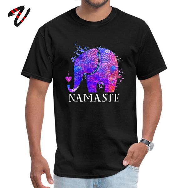 

art design men t-shirt namaste elephant peaceful watercolor t shirt 2019 mass effect simple style wife men tees t shirt summer