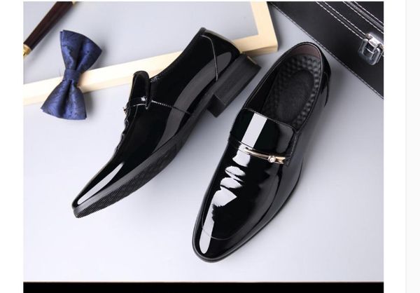 

men's shoes in spring and autumn low heel pointed end @op11, Black