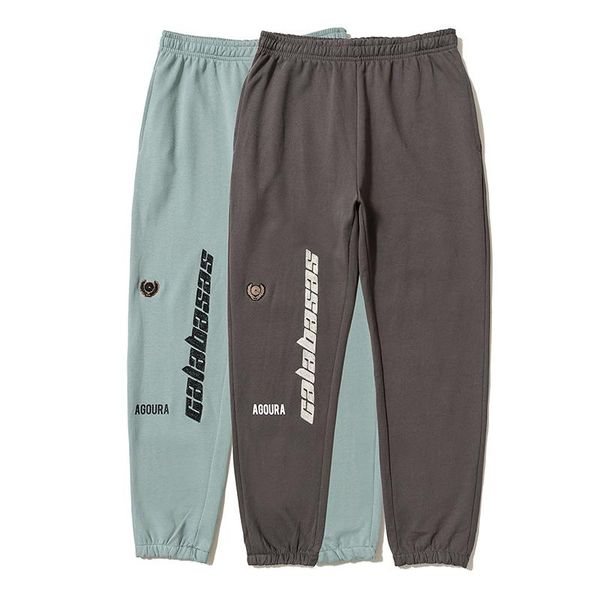 

Kanye West Season 5 Sweatpants Women Men 1:1 Casual Fashion Kanye West Season5 Embroidery Letters Calabasas Solid Color Pants MX200323