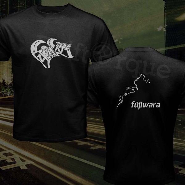 

takumi fujiwara drift handling in akina hill trueno ae86 initial d fashion letters print men's summer cotton double-sided shirts