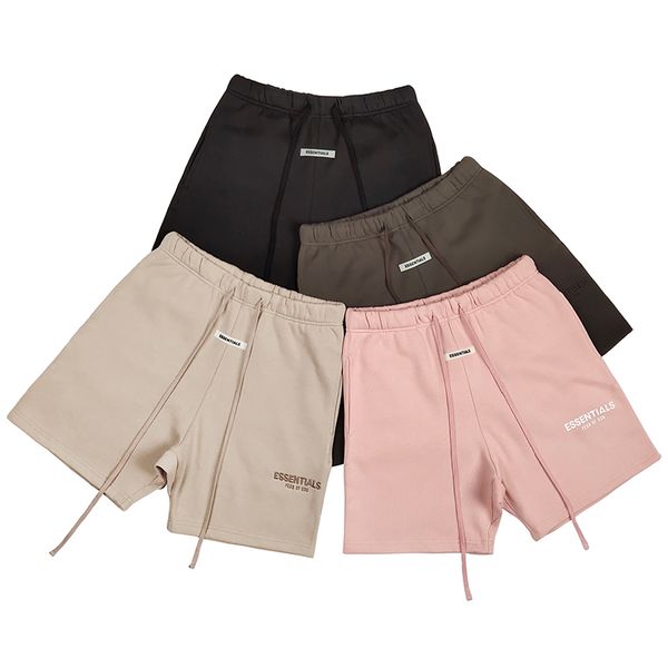 

trendy mkszy autonomous fog double-line essentials embroidery 3m reflective high street drawstring casual shorts, White;black