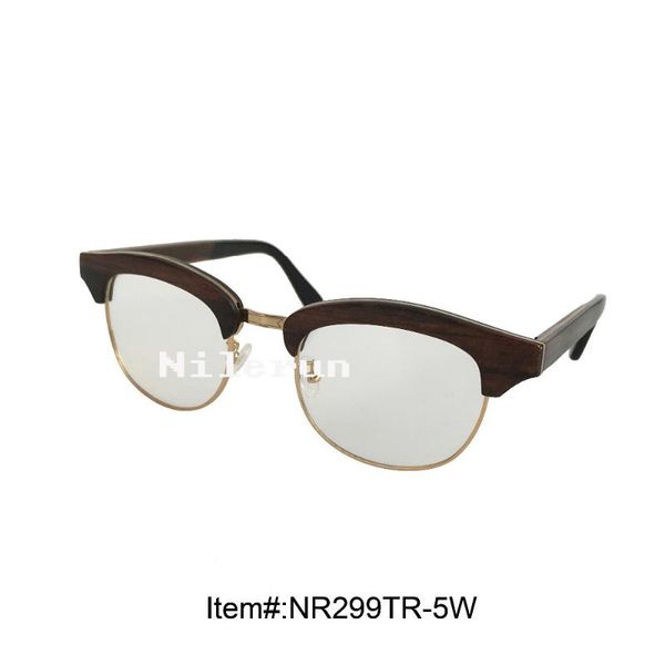 

sunglasses stylish gold metal ebony wood optical eyeglasses, White;black