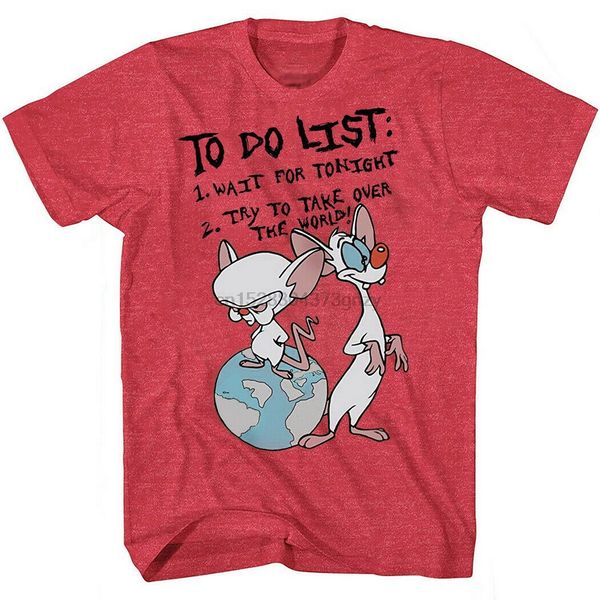 

pinky and the brain to do list t-shirt tee shirt cotton customize