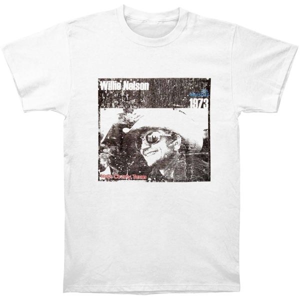 

willie nelson men's cowboy slim fit t-shirt x-large whiteshort sleeve tee