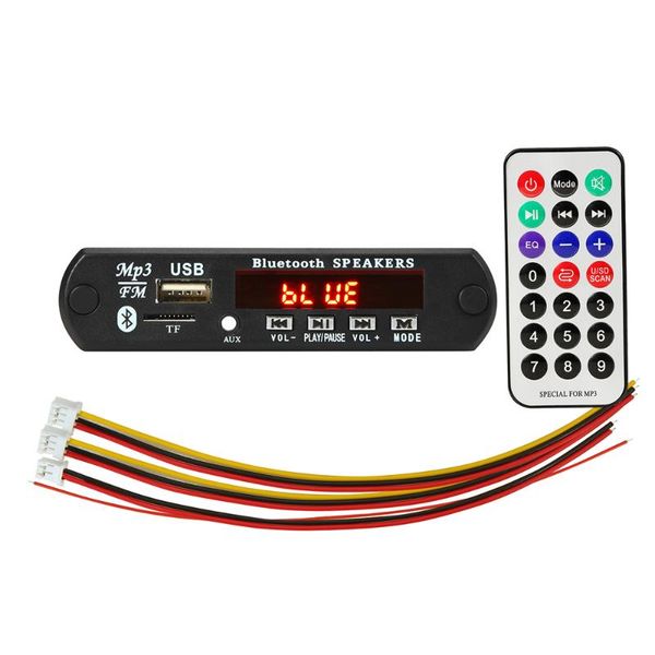 

& mp4 players 5v mp3 wma decoder board player car audio usb tf fm radio module wireless bluetooth remote control for