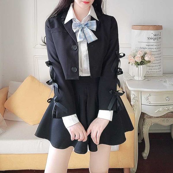 

2020 new fashion autumn winter runway women 2 piece set bowknot jacket coat + versatile wide-leg skirt pantsuit, Gray