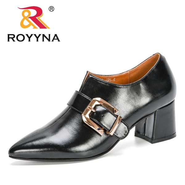 

dress shoes royyna 2021 designers pointed toe pumps women microfiber high heels wedding ladies office zapatos mujer, Black