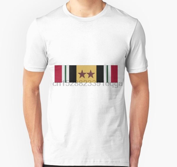 

men short sleeve tshirt iraq campaign medal ribbon 2nd award united states service ribbon bars t shirt women t-shirt