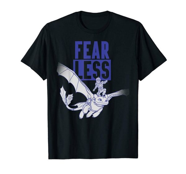 

fear less how to train your dragon fantasy toothless black t-shirt s-3xl loose cotton t-shirts for men cool t shirts