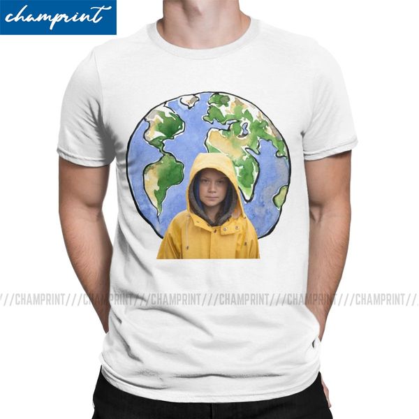 

greta thunberg t-shirts for men climate change protect the earth fashion tees o neck short sleeve t shirt new arrival clothing