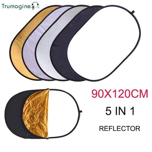 

reflector 90*120cm 5 in 1 portable foldable studio p collapsible multi-disc light pgraphic light reflector for home with carrying