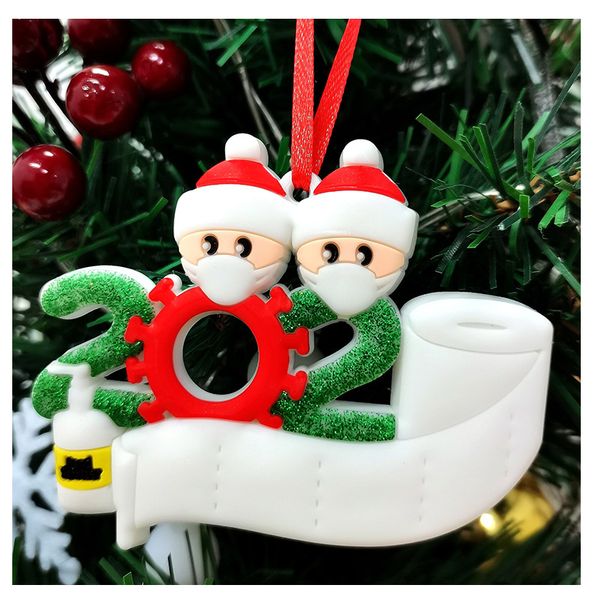 

3d pvc 2020 quarantine christmas ornament 8 styles pvc mask snowman xmas tree hanging pendant christmas decorations