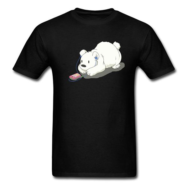 

slothful white polars bear t shirt punk adventure time rap music hip hop men lady funny cute animal tee shirts student
