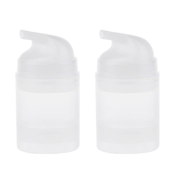 

2 pieces 50ml round pump bottles, great for essential oils, lotions and liquid soap
