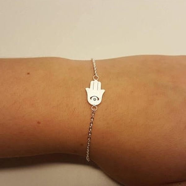 

good luck charm hand of fatima bracelets for women turkey protection bff jewelry hamsa evil eye talisman bracelet femme pulseras, Black