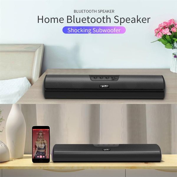 

ireless bluetooth 5.0 soundbar stereo speaker powerful built in storage battery microphone double horn tv home speaker