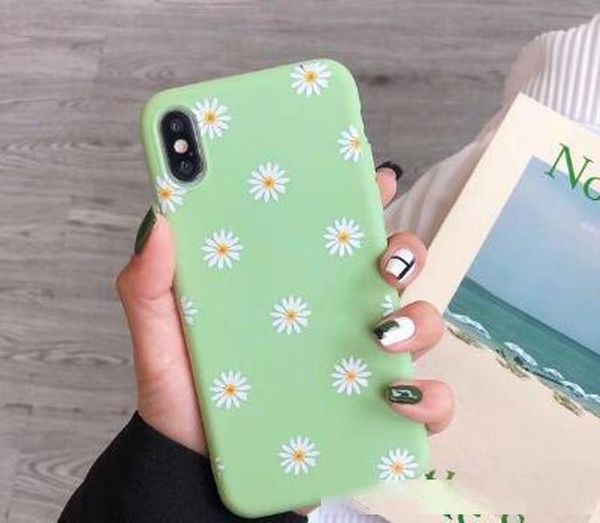 

art floral daisy phone case for iphone 11 x xr xs max 6s 7 12 7plus 5 fashion daisy flower case soft tpu