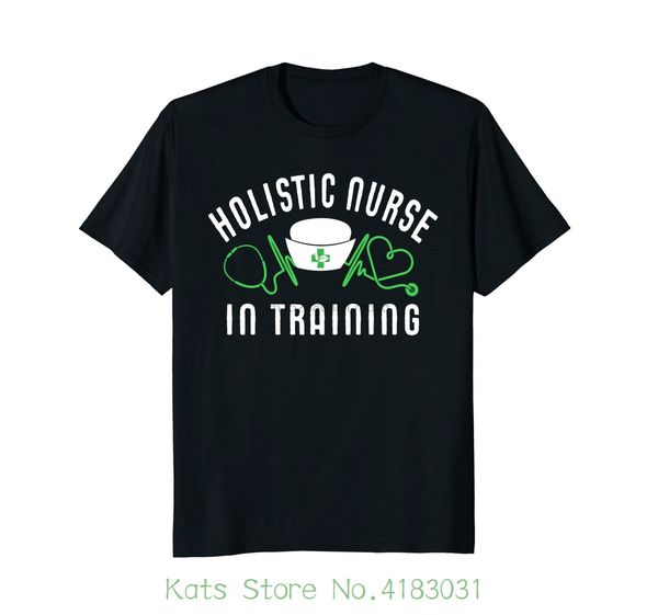 

holistic nurse in trainer proud student nurse shirt summer short sleeves cotton t-shirt