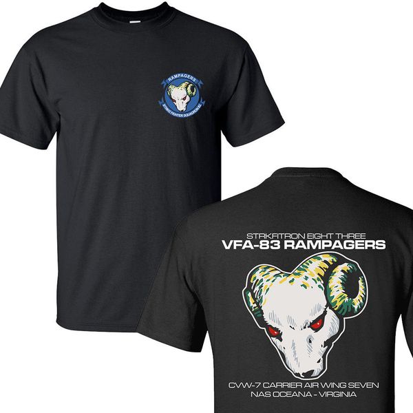 

2019 new summer fashion tee shirt vfa83 rampagers squadron united states navy t-shirts s-3xl