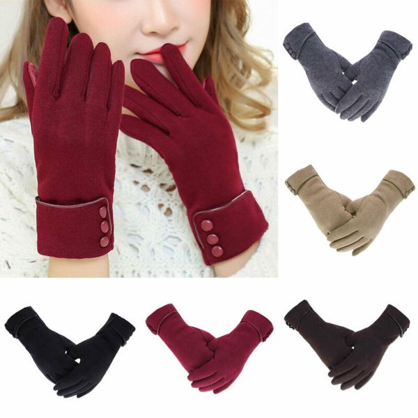 

women' winter warm fleeces gloves touch screen outdoor sport driving mittens, Blue;gray