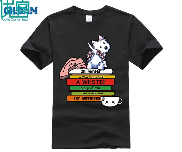 

зимой westie книги и чай для счастья рубашки