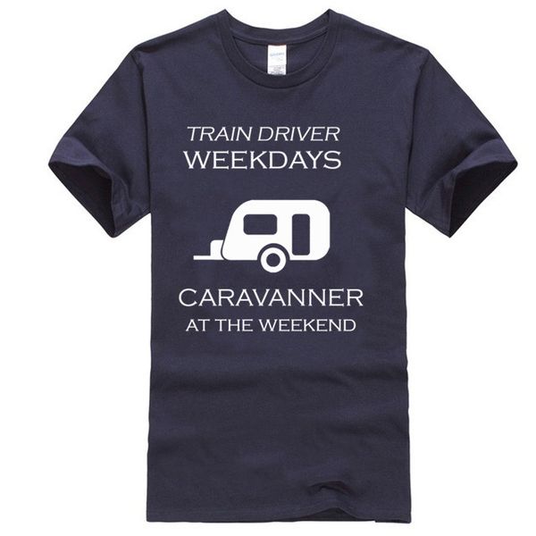 

train driver by day caravanner at the weekend t shirt xmas dad grandad