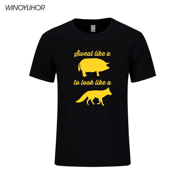 

funny pig t-shirts men summer casual short sleeve o-neck cool fox printed cotton tee shirts joke male clothing